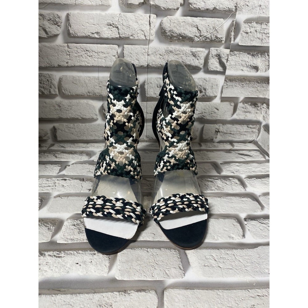 SANDRO‎ Agate Suede Heeled Sandals In Vert Women's Size 8 - Picture 3 of 9